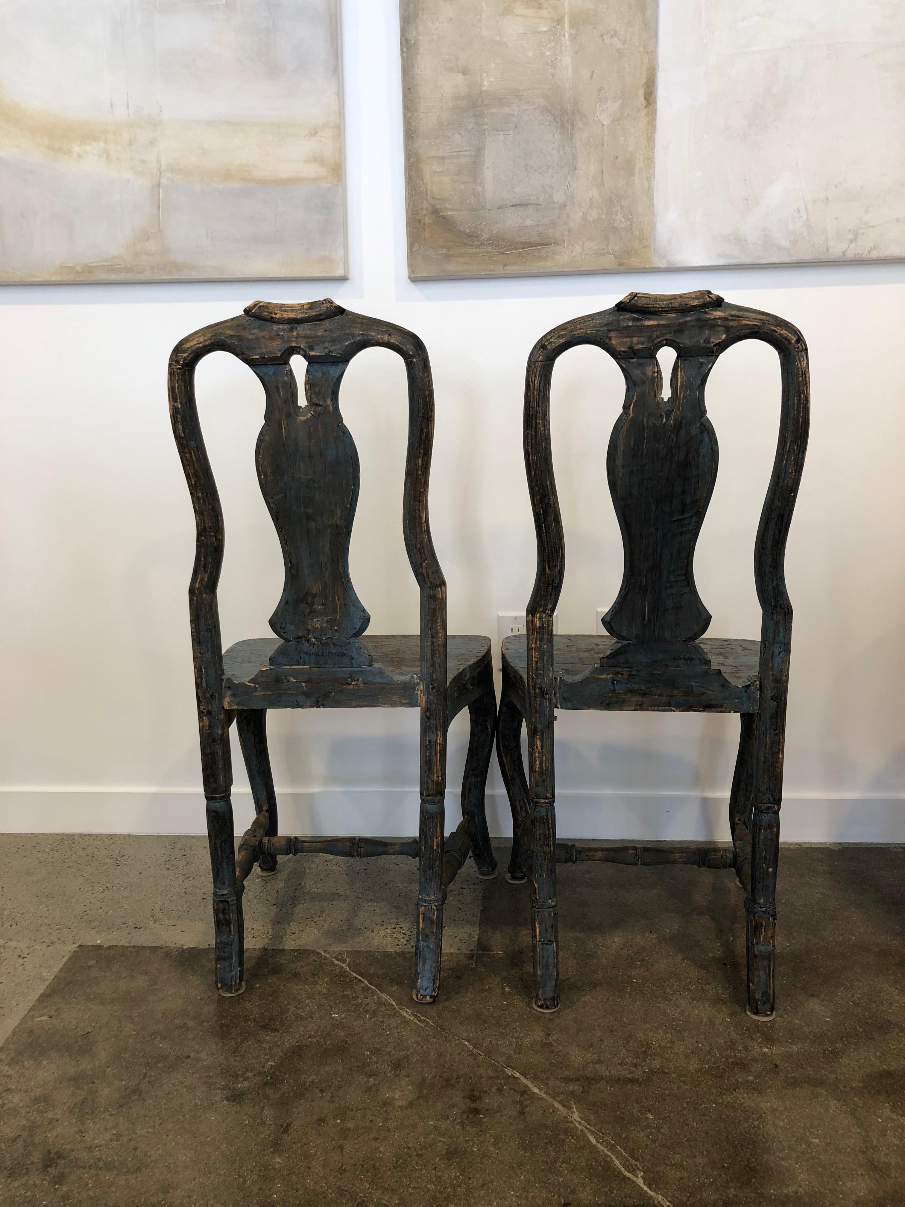  18th Century pair of Swedish Rococo Period Chairs im Zustand „Gut“ in Corona del Mar, CA