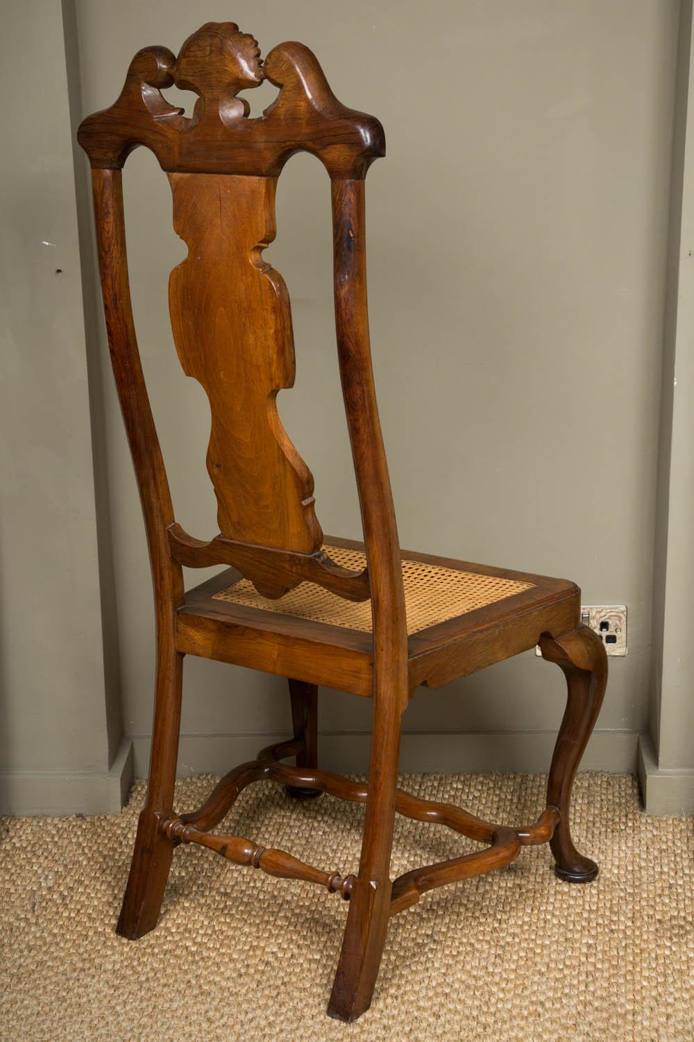 Pair of 18th Century Rosewood Portuguese Chairs 3