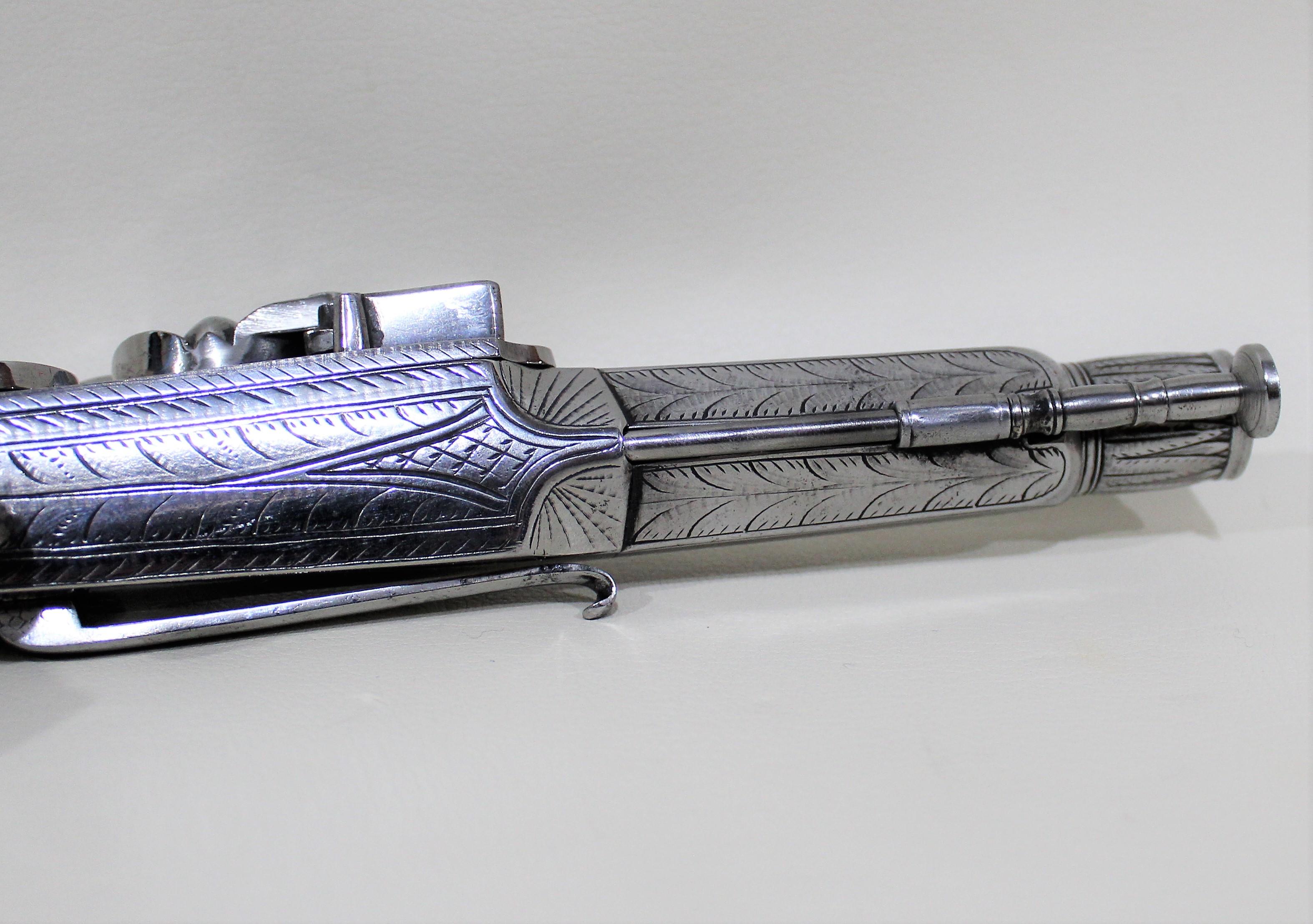 Pair of 18th Century Scottish Highland Steel Flintlock Pistols by Macleod 2