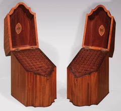 Pair of 18th Century Sheraton Period Faded Mahogany Cutlery Boxes