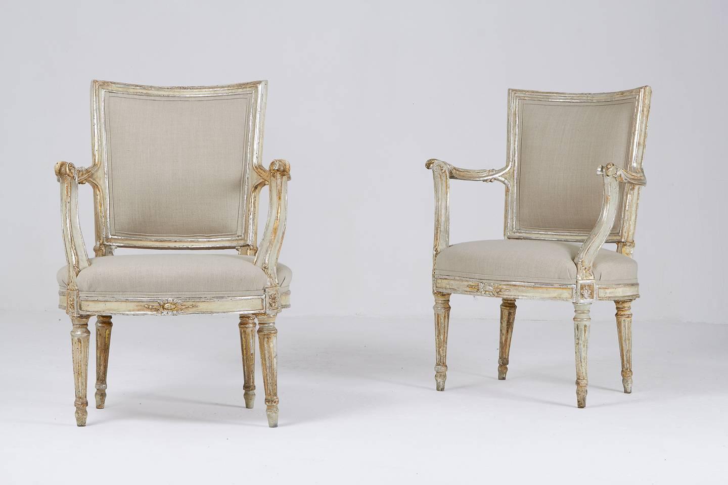 Pair of 18th Century Silver Gilt Chairs 3