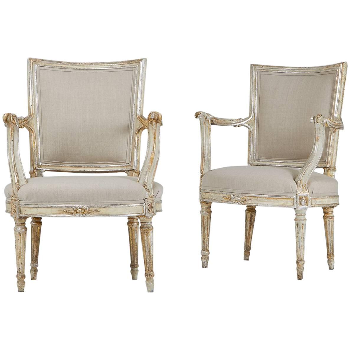 Pair of 18th Century Silver Gilt Chairs