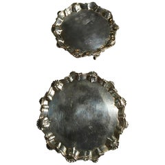 Pair of 18th Century Silver Salver George IV Style  London
