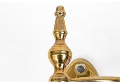 Pair Of 18th Century Solid Brass Jamb Hooks