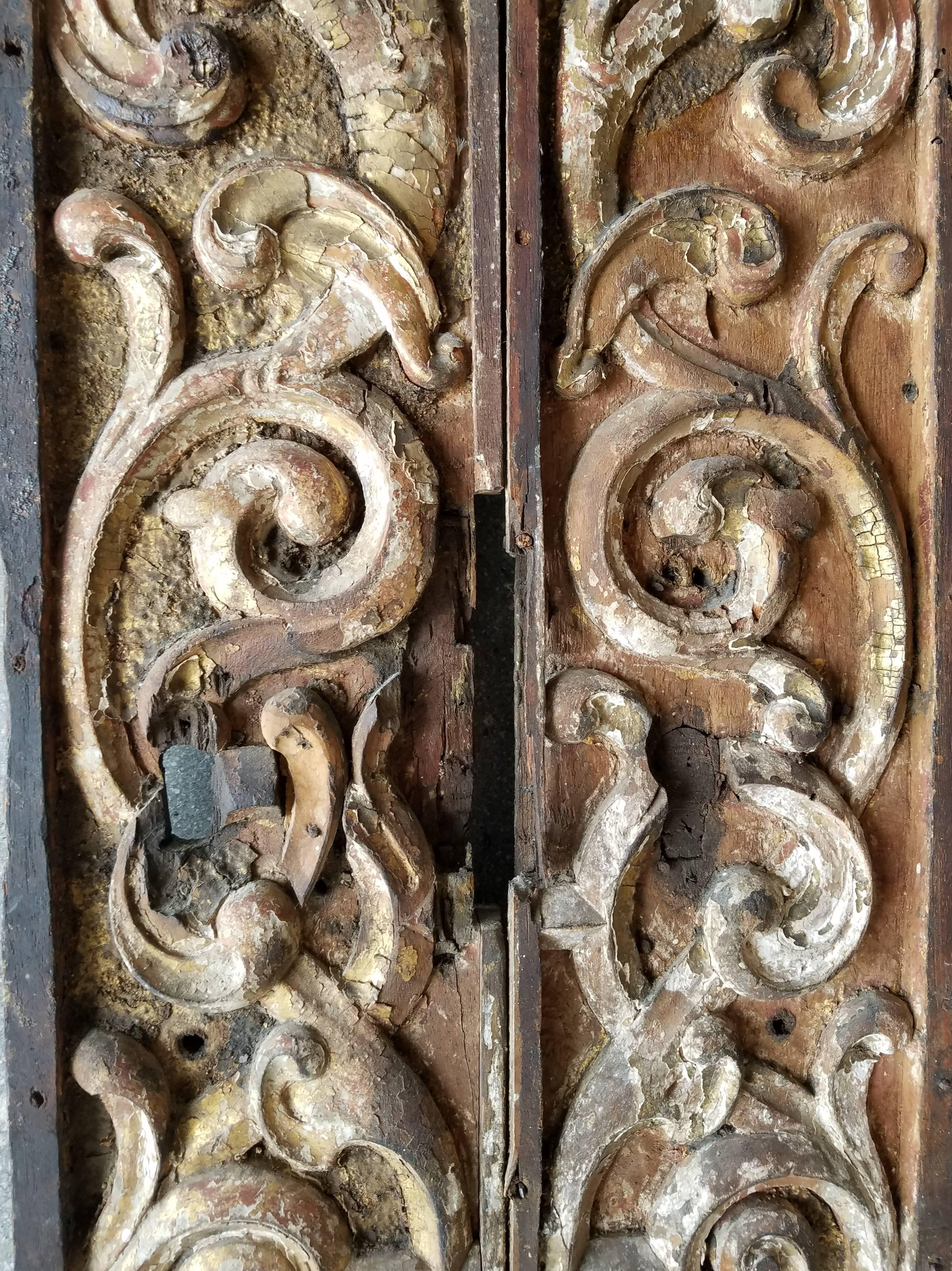 18th Century and Earlier Pair of 18th Century Spanish Colonial Tabernacle Doors