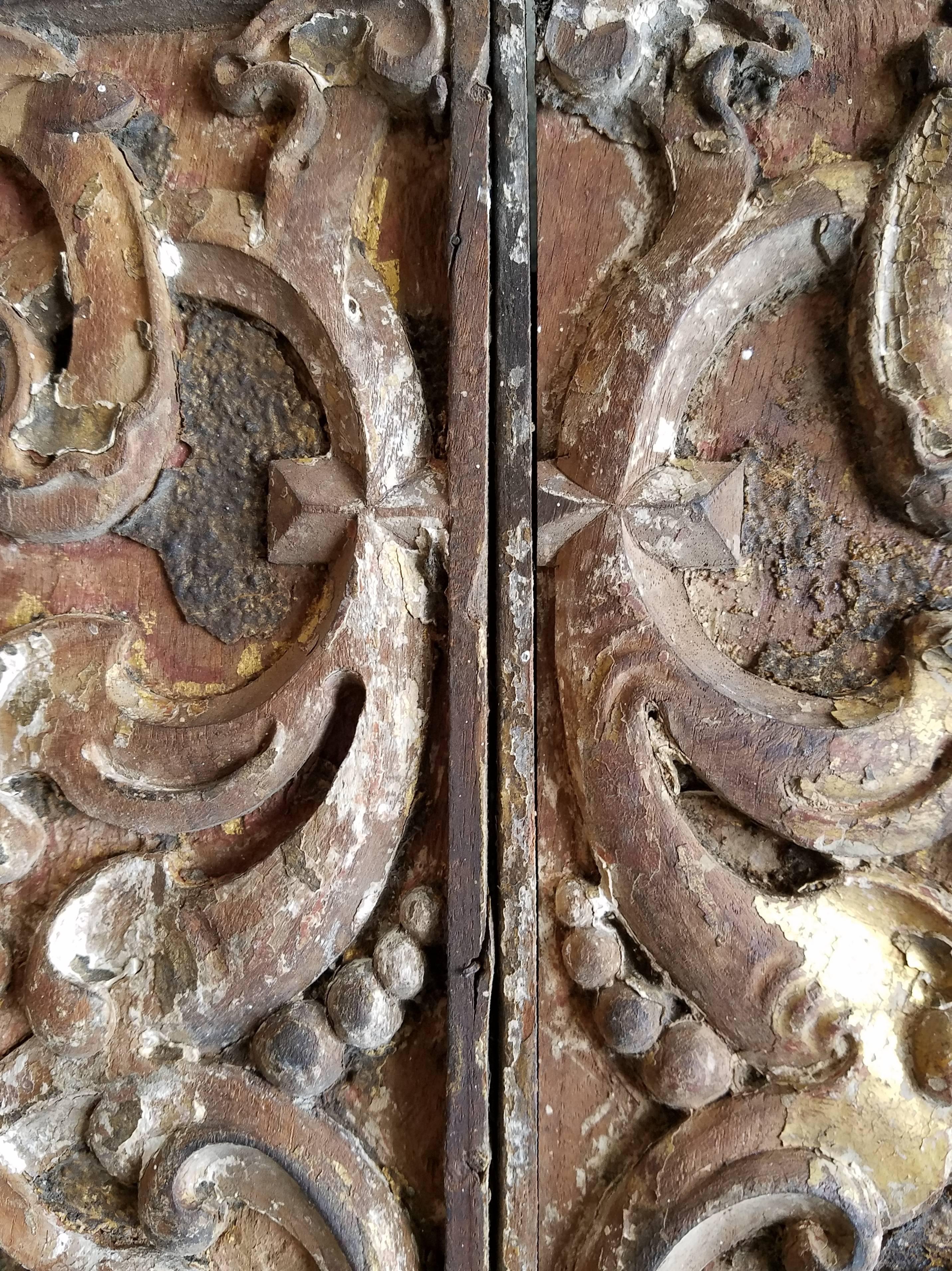 Pair of 18th Century Spanish Colonial Tabernacle Doors 2