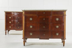 Pair of 18th Century Spanish Commodes with Marble Tops