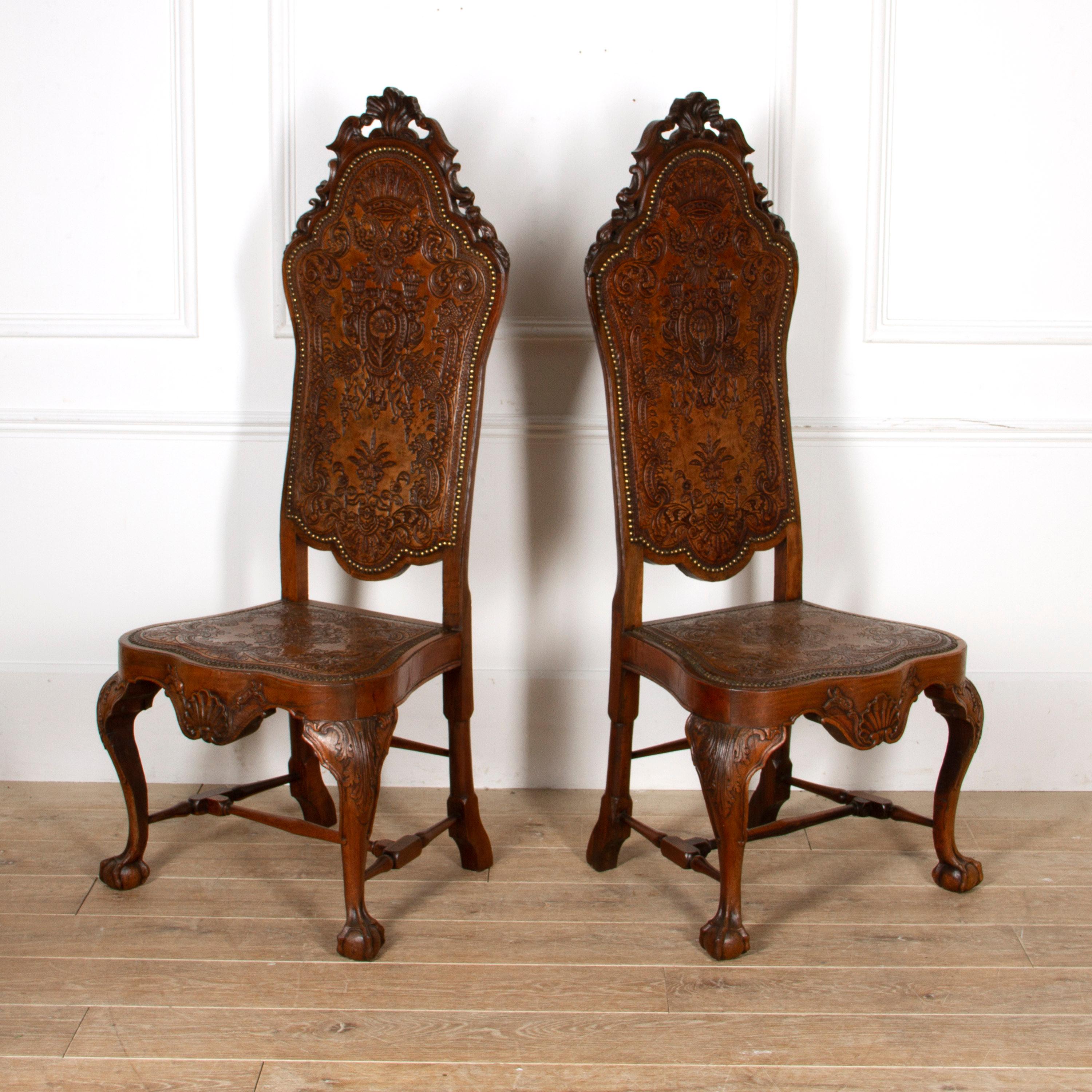 Pair of 18th Century Spanish Side Chairs For Sale 4