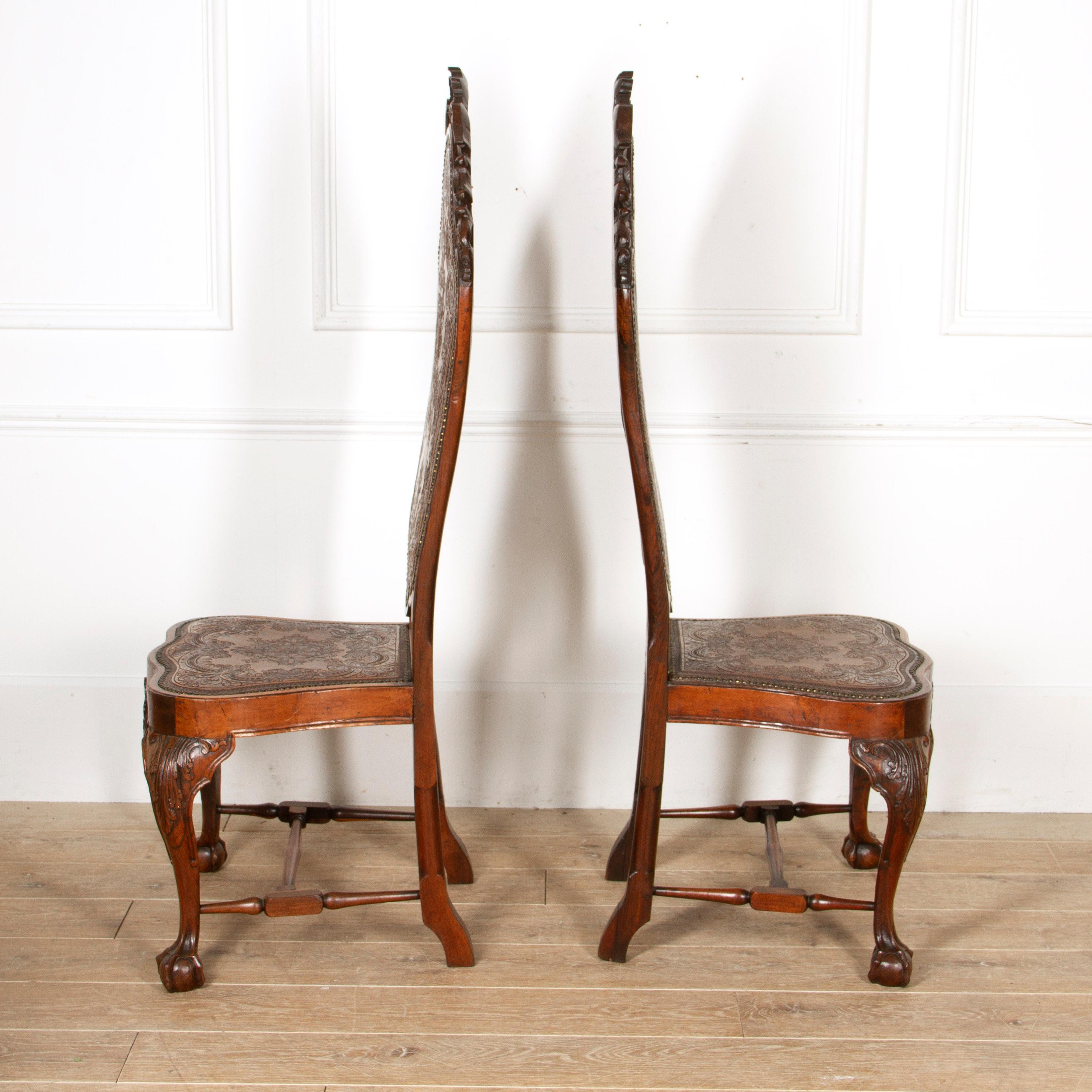 Country Pair of 18th Century Spanish Side Chairs For Sale