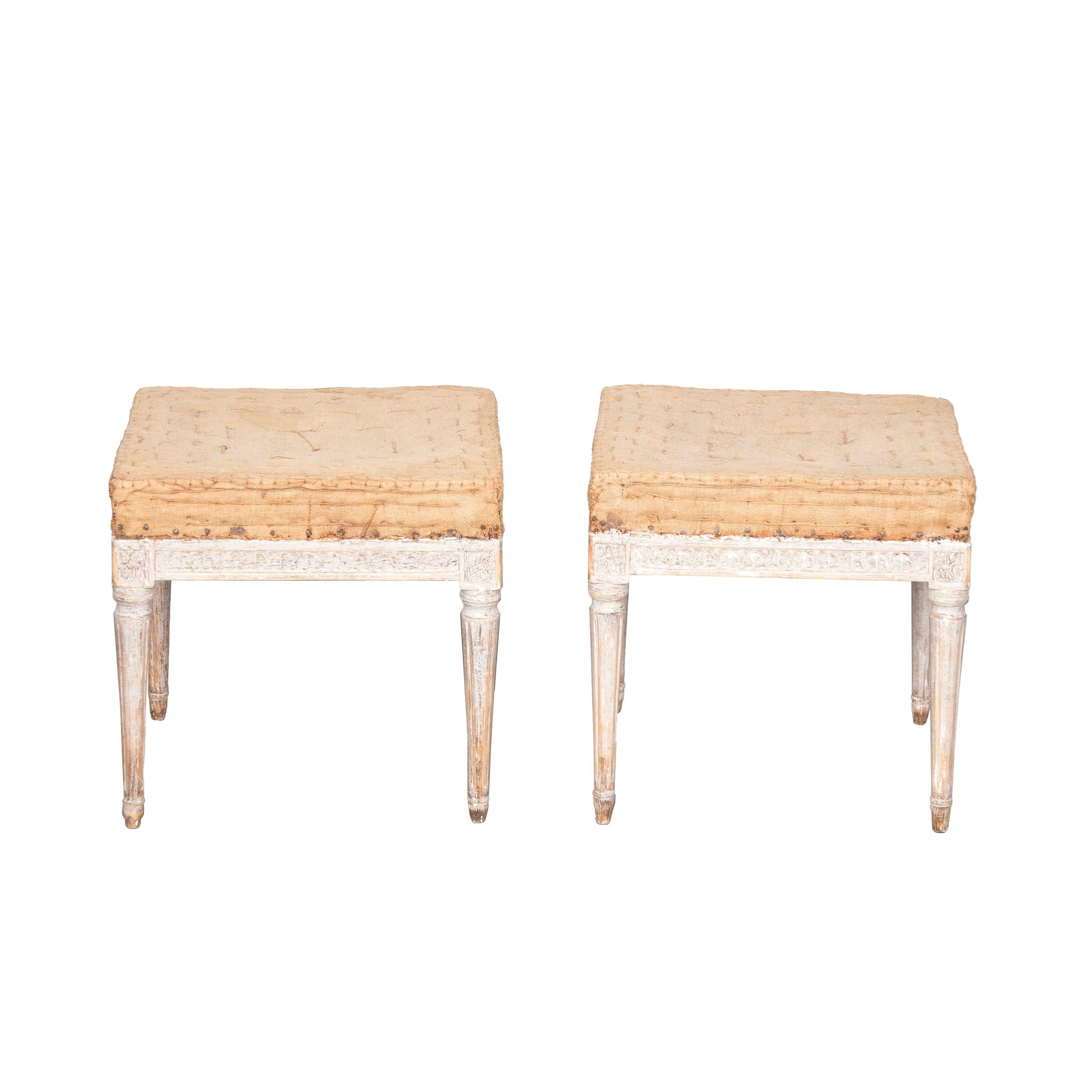 Pair of 18th Century Stockholm Footstools Sueco