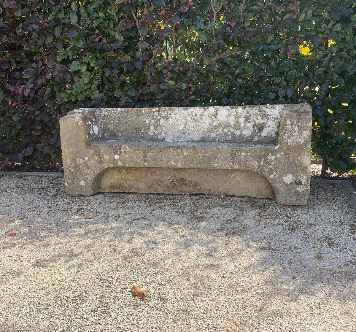 Pair of 18th Century Stone Garden Benches 1