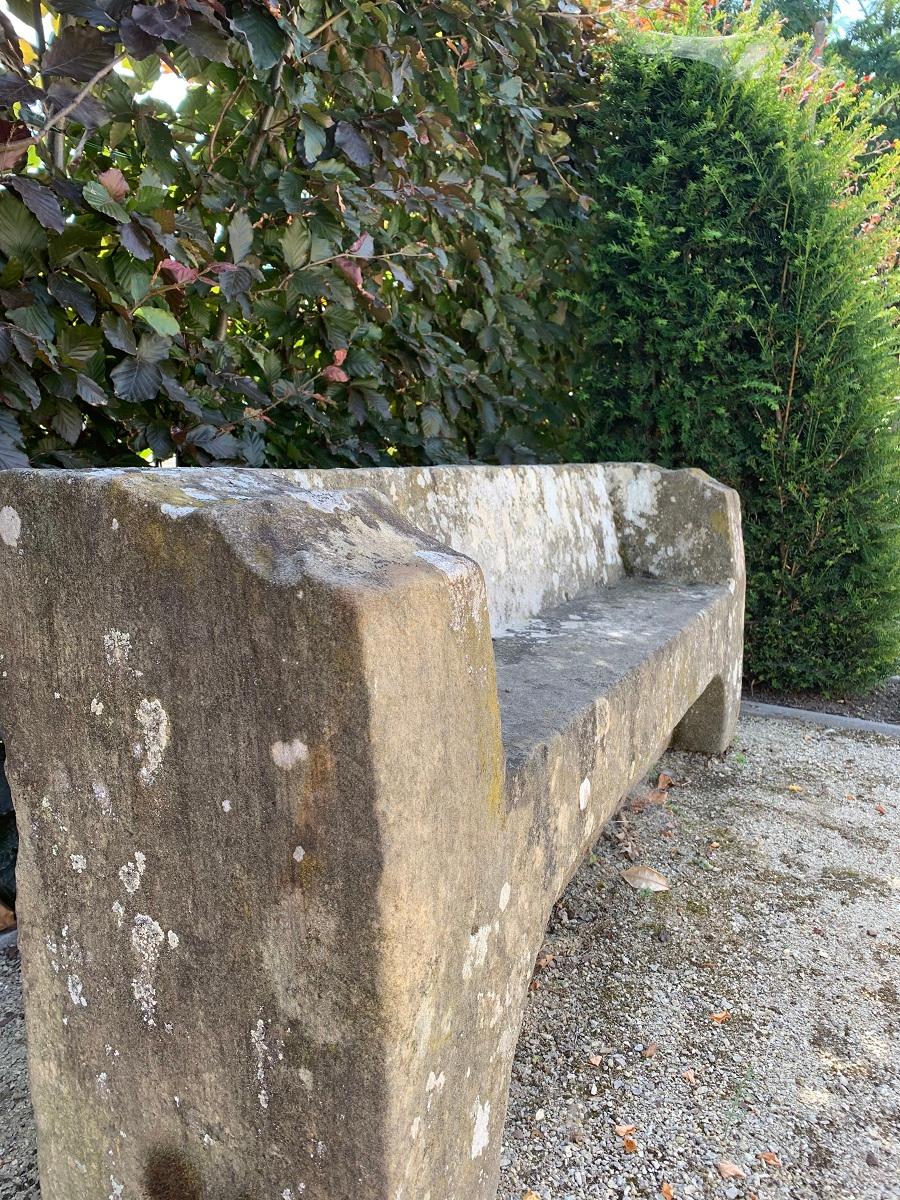 Pair of 18th Century Stone Garden Benches 2