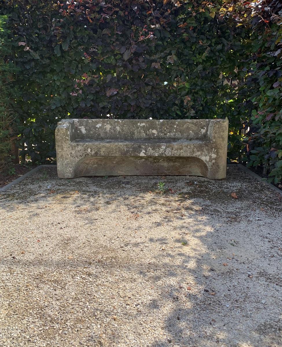 Neoclassical Pair of 18th Century Stone Garden Benches
