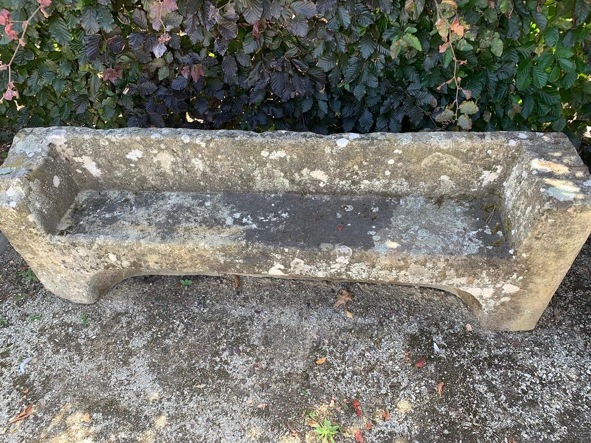 French Pair of 18th Century Stone Garden Benches