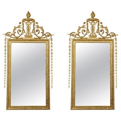 Antique Pair of 18th Century-Style Giltwood Wall Mirrors