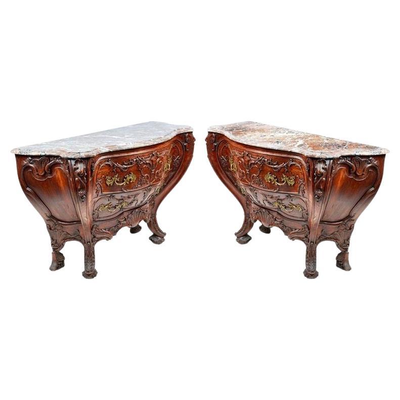 Pair of 18th Century style Venetian Commodes For Sale