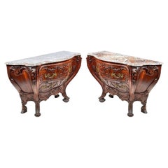 Antique Pair of 18th Century style Venetian Commodes
