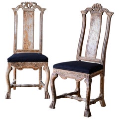 Pair of 18th Century Swedish Baroque Chairs