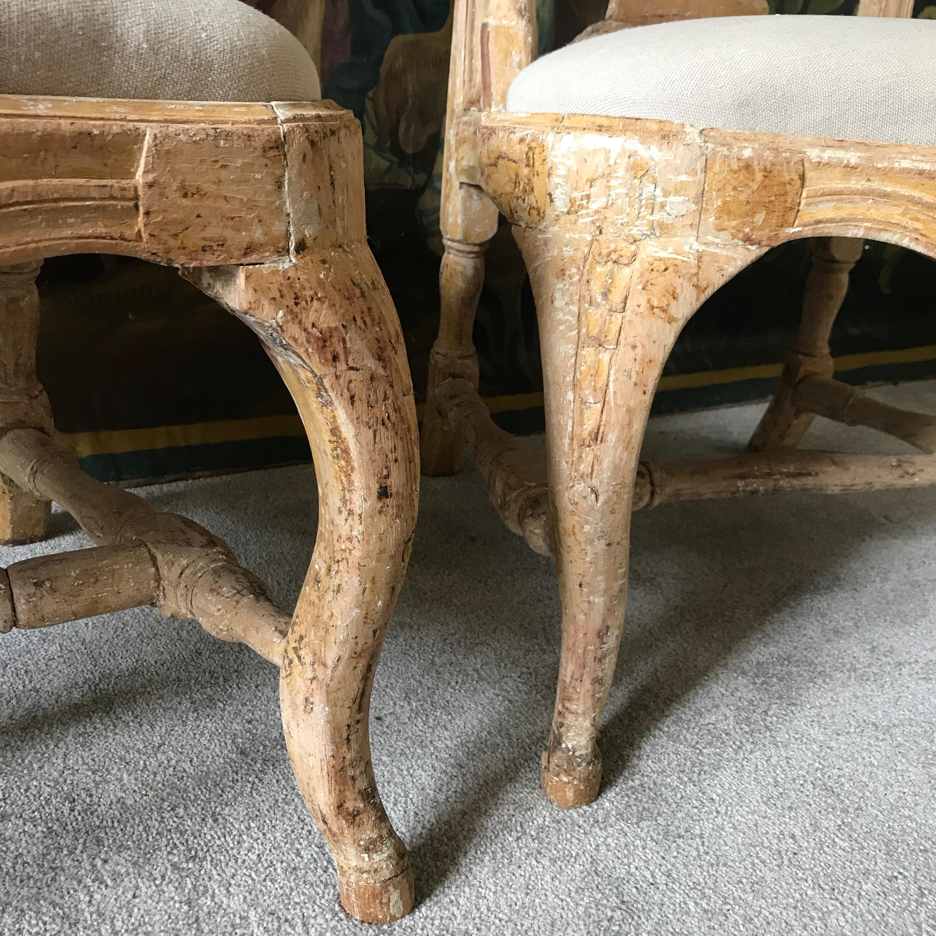 Pair of 18th Century Swedish Chairs For Sale 2