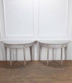 Pair of 18th Century Swedish Demi-Lunes