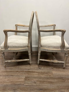 Pair of 18th Century Swedish Gustavian Armchairs by Erik Öhrmark