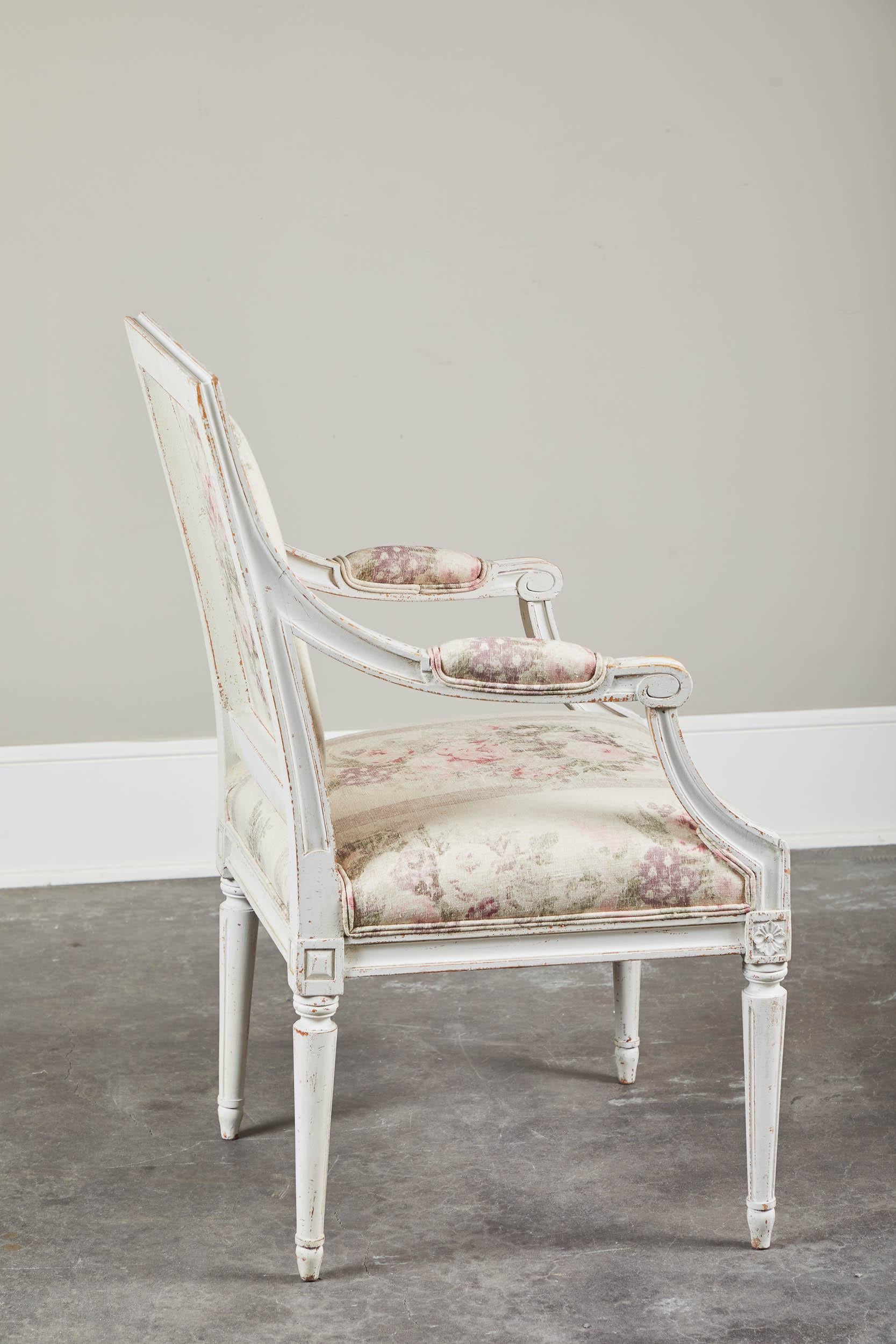 18th Century and Earlier Pair of 18th Century Swedish Gustavian Armchairs