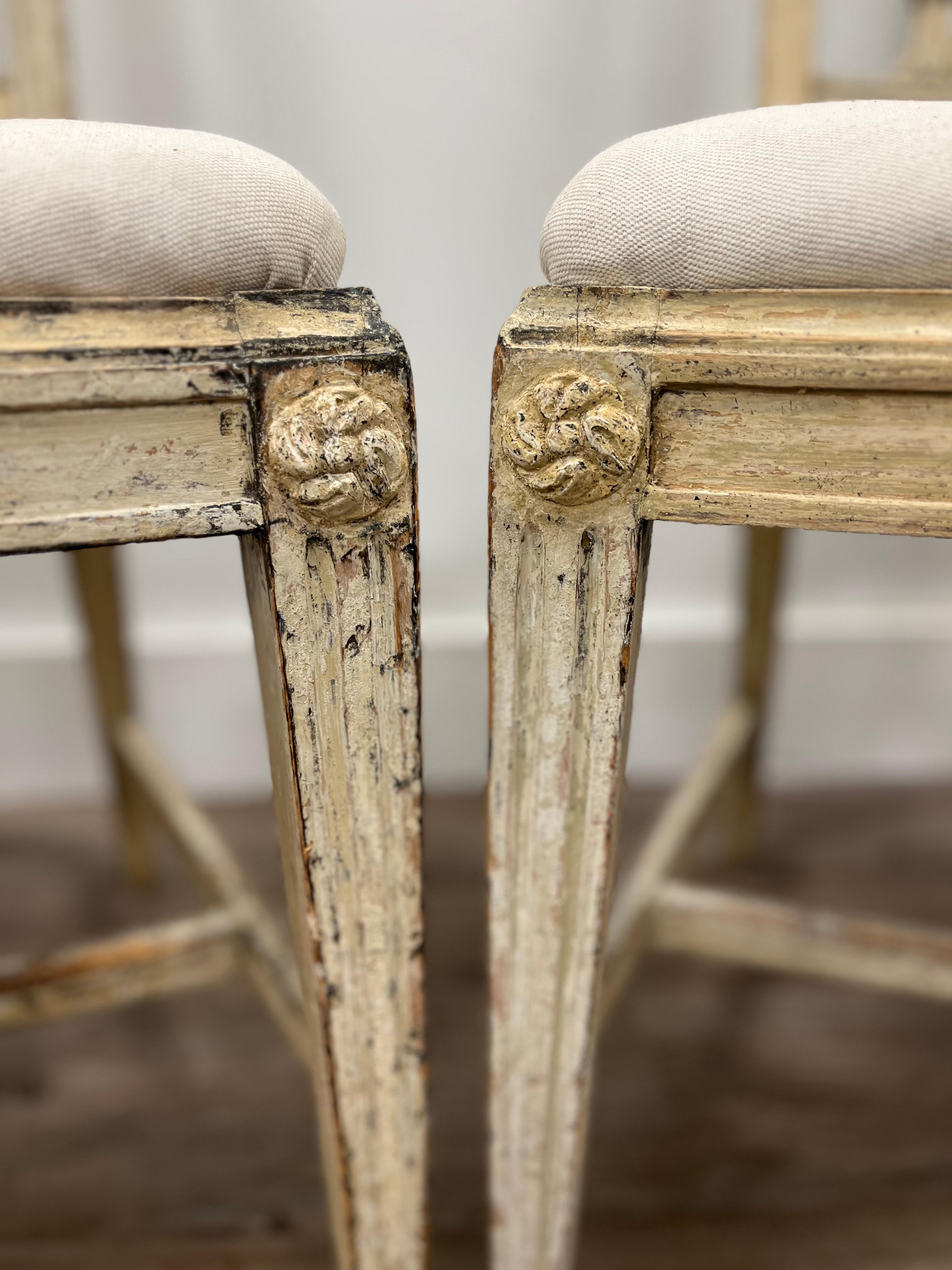 Pair of 18th Century Swedish Gustavian Chairs For Sale 3