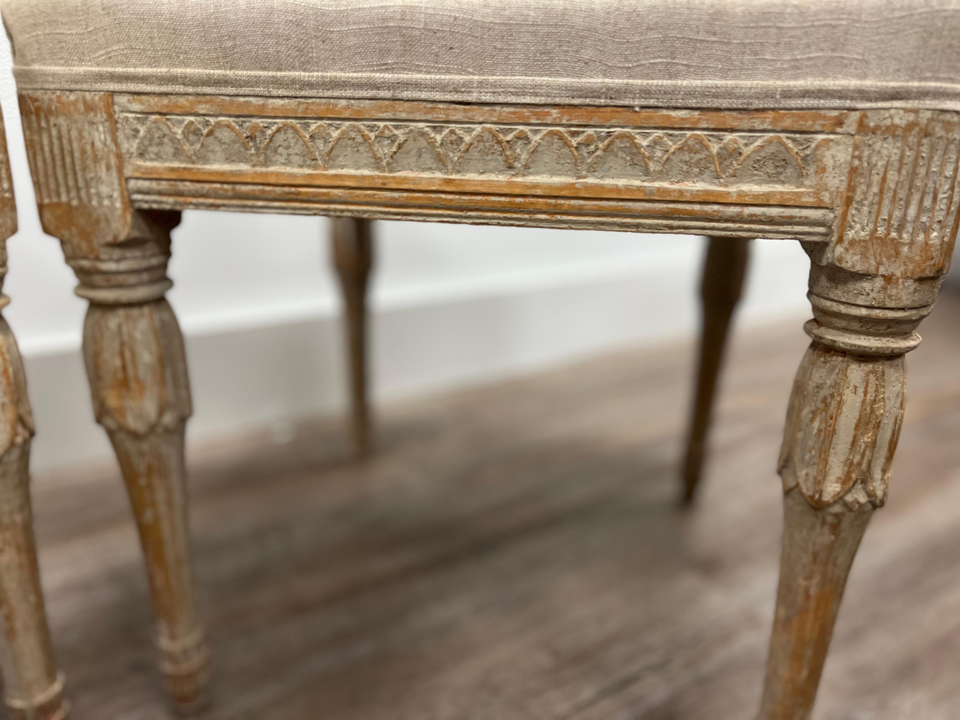 Pair of 18th Century Swedish Gustavian Footstools In Good Condition In Huntington, NY
