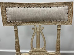 Paire de chaises lyre gustaviennes suédoises du 18ème siècle