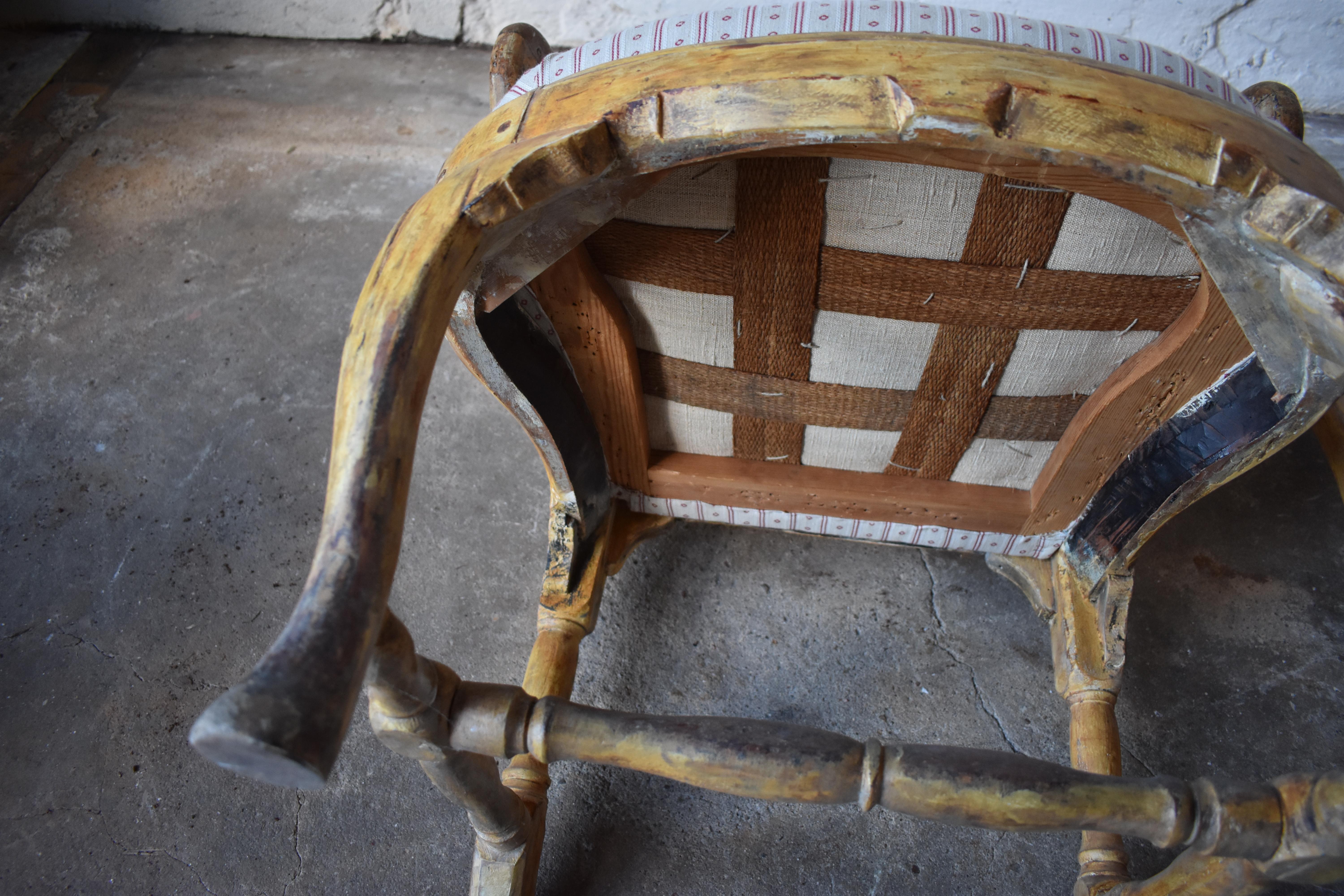 Pair of 18th Century Swedish Roccoco Armchairs For Sale 1