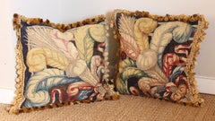 Pair of 18th Century Tapestry Fragment Pillows