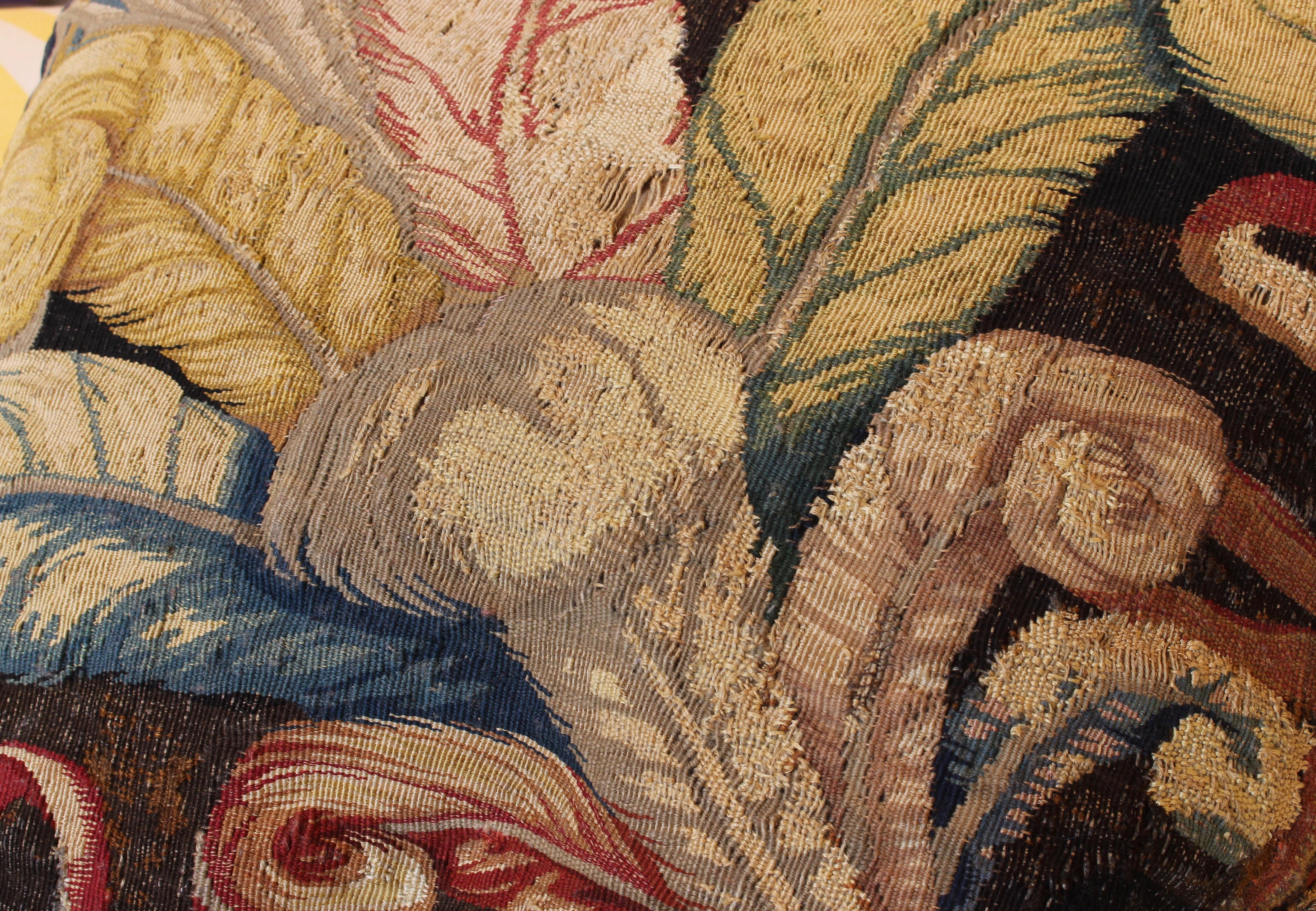 Pair of 18th Century Tapestry Fragment Pillows 2