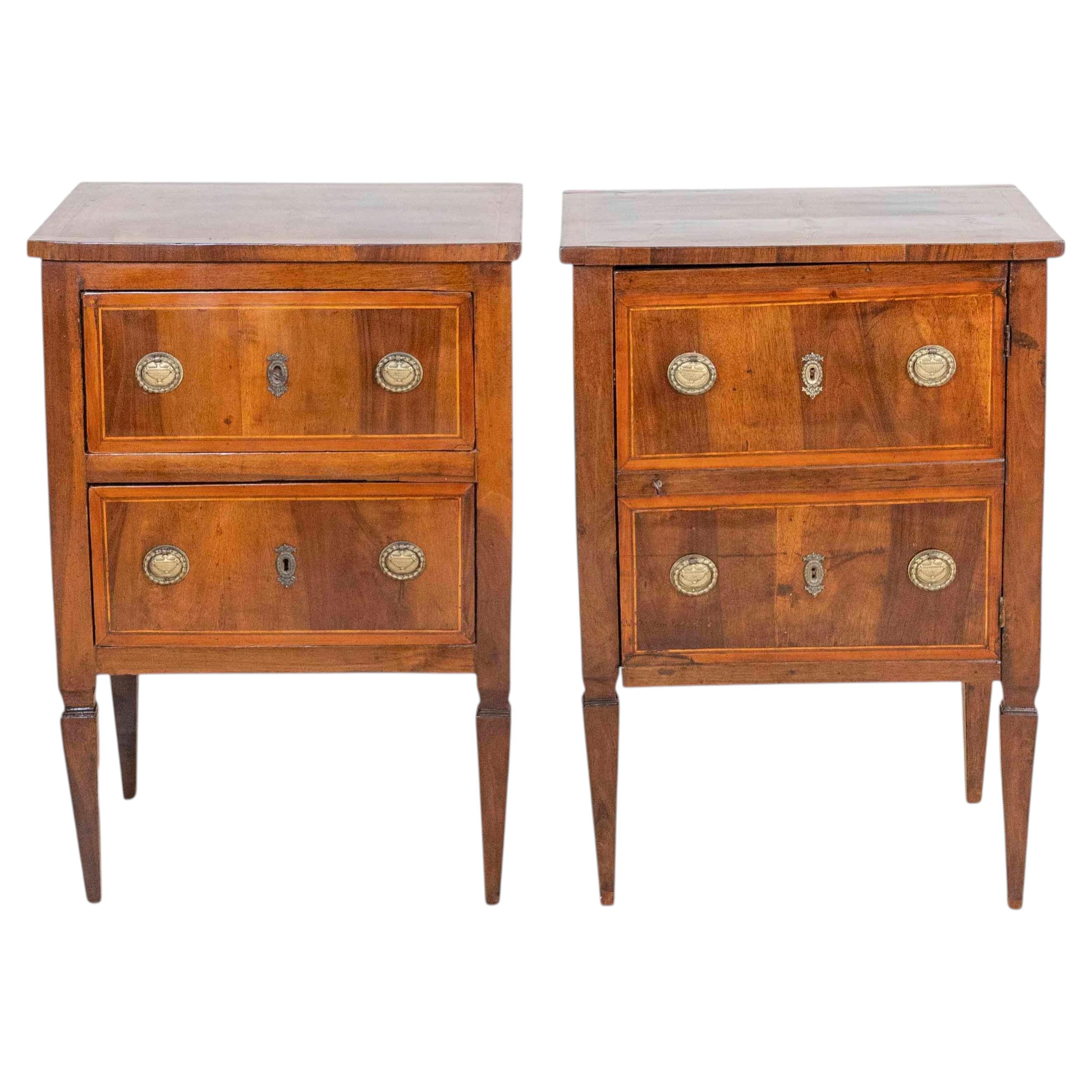 Pair of 18th Century Tuscan Louis XVI Bedside Tables
