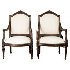 Pair of 18th Century Tuscan Walnut Side Chairs