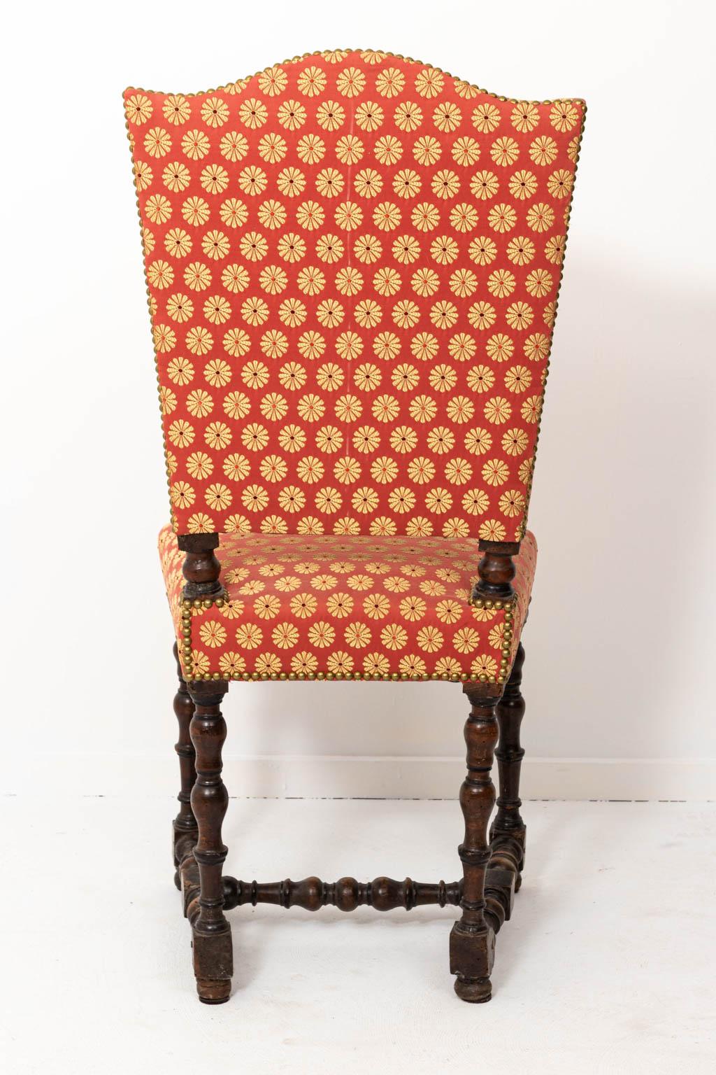 Pair of 18th Century Upholstered Side Chairs with Ebony Base 6