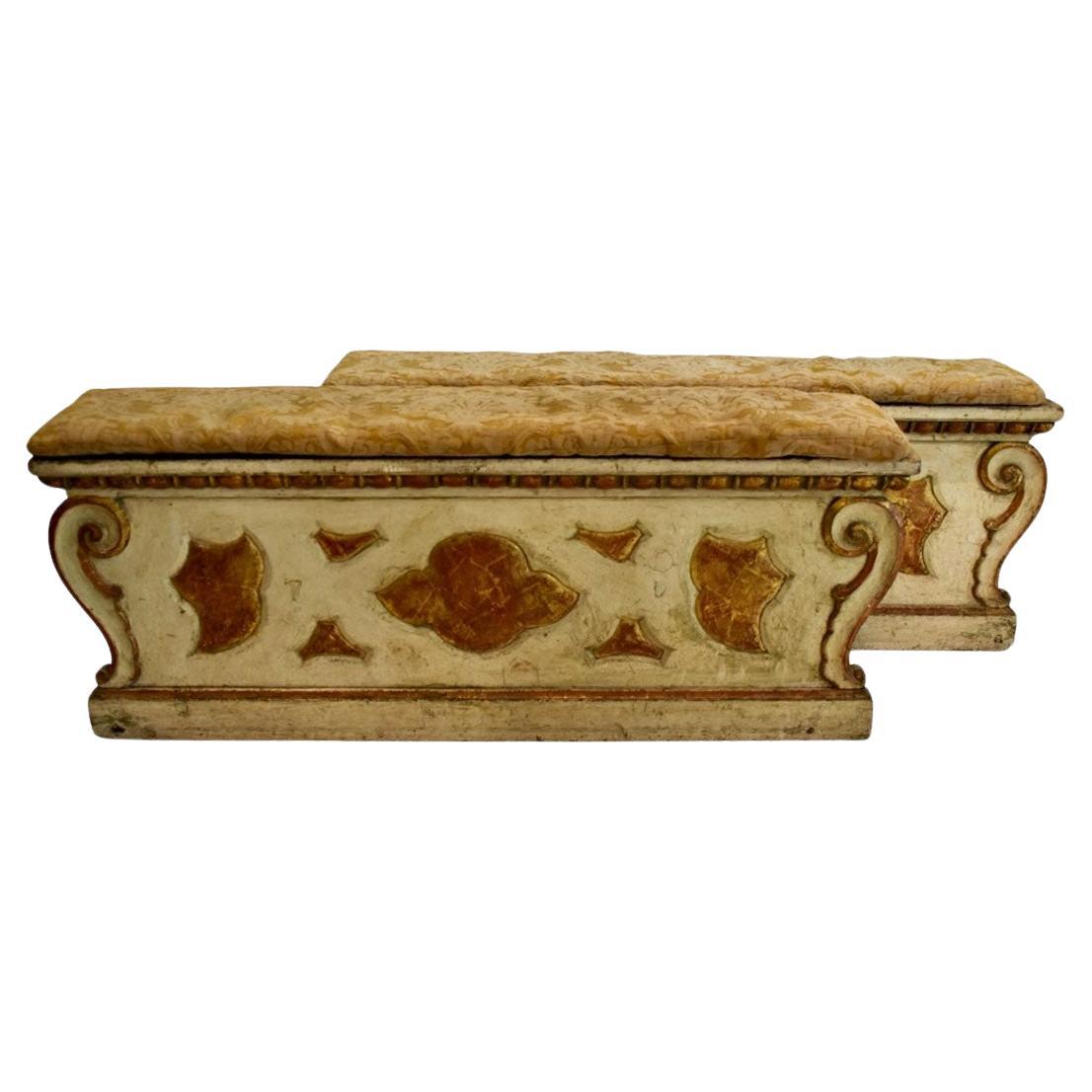 Pair of 18th Century Venetian Benches