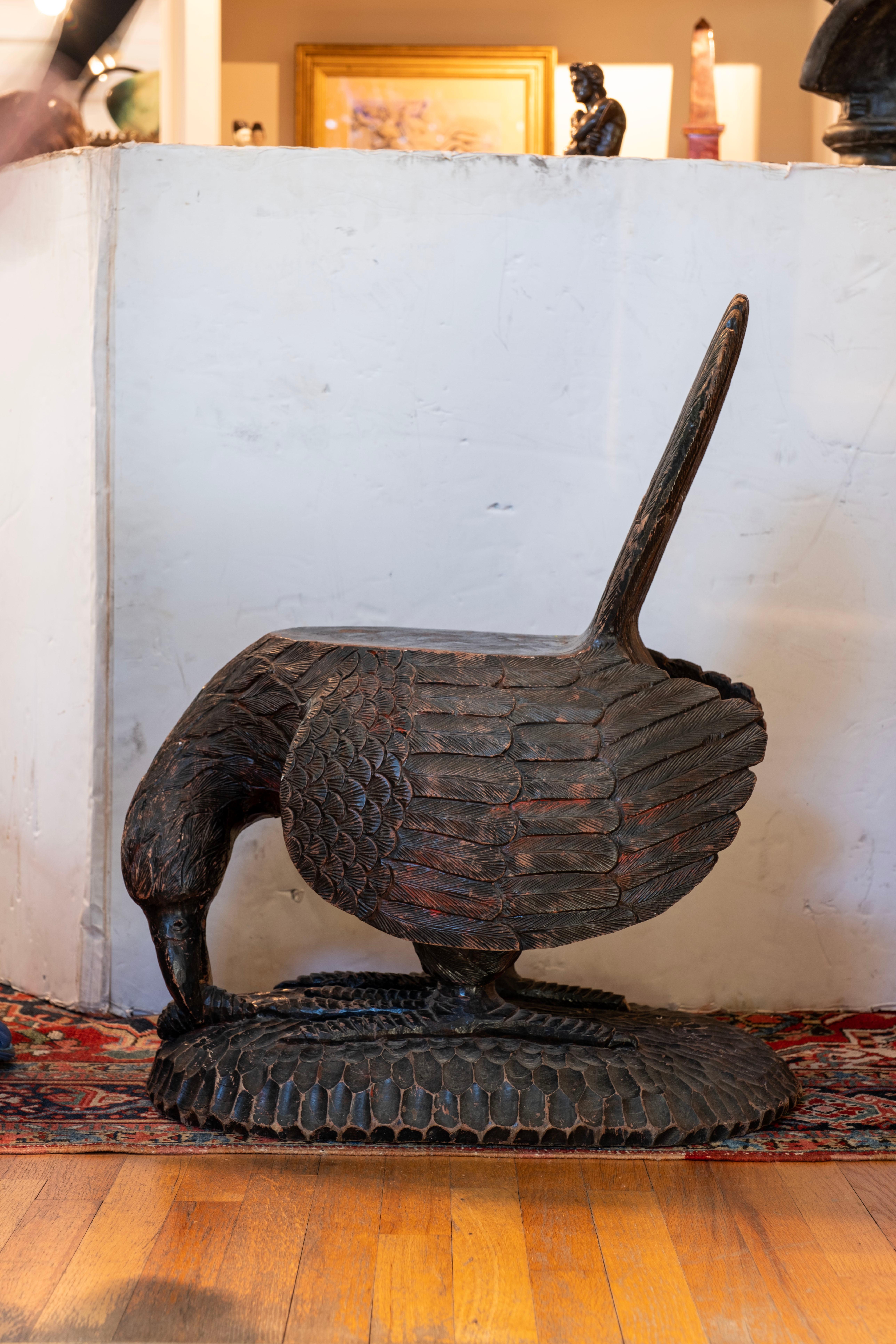 Pair of 18th Century Venetian Carved Eagle Chairs or Benches For Sale 5