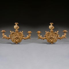 Pair of 18th Century Venetian Giltwood Wall Sconces