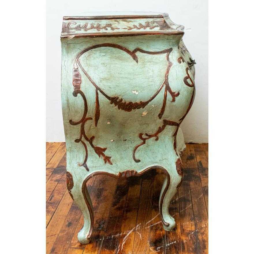 Pair of 18th Century Venetian Painted Commodes For Sale 5