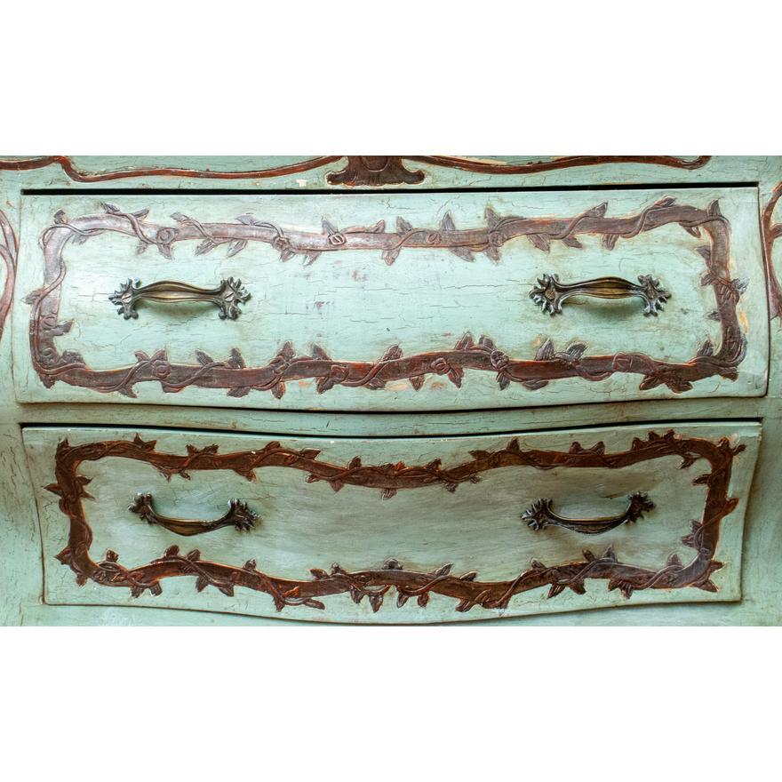 Pair of 18th Century Venetian Painted Commodes For Sale 7