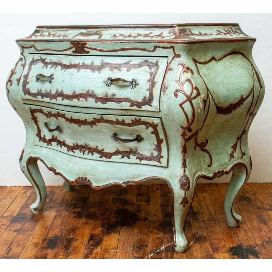 Pair of 18th Century Venetian Painted Commodes For Sale 8