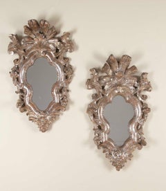 Pair of 18th Century Venetian Silver Gilt Mirrors