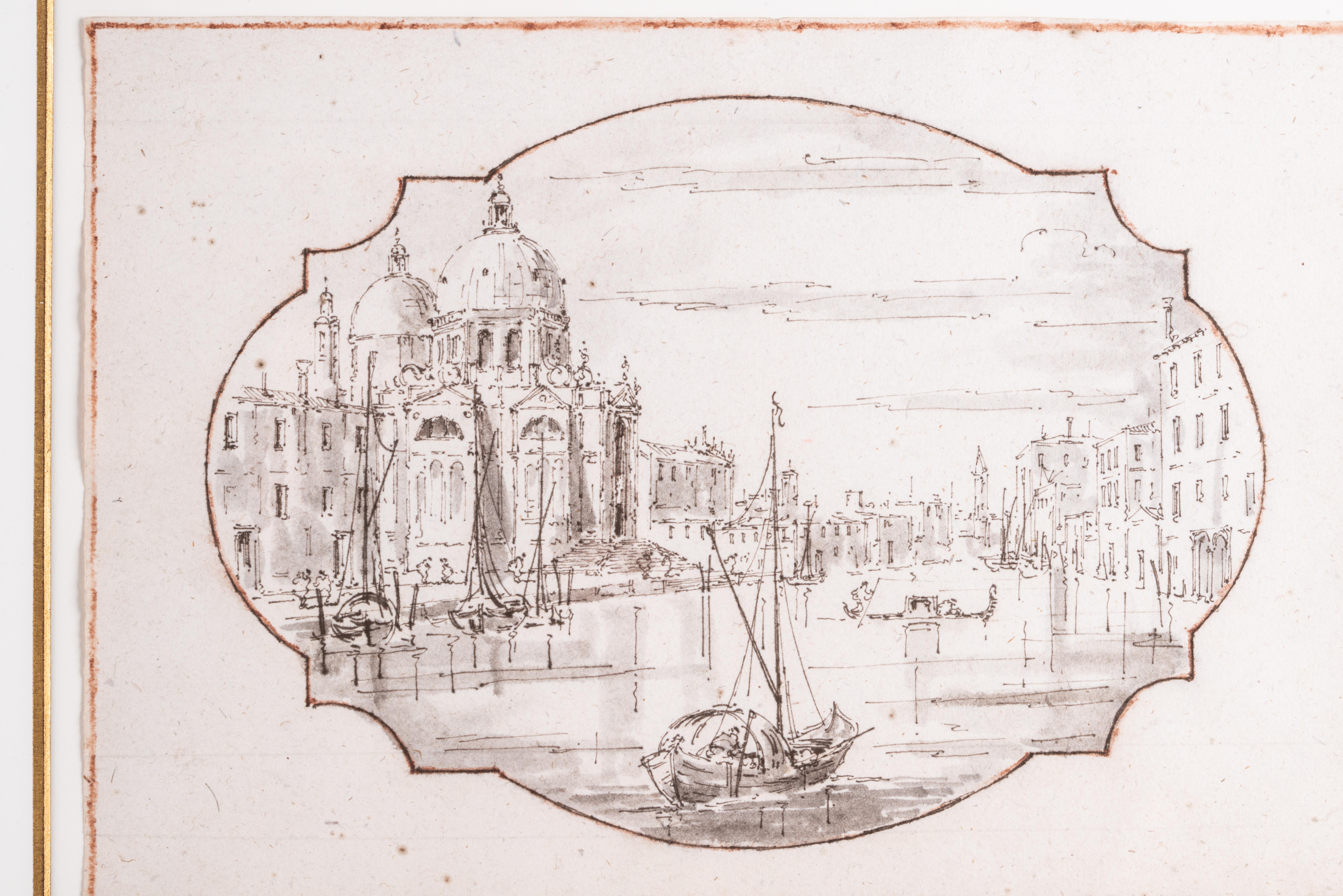 Rococo Pair of 18th Century Venetian Views of the Grand Canal For Sale