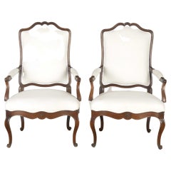 Antique Pair of 18th Century Walnut Armchairs