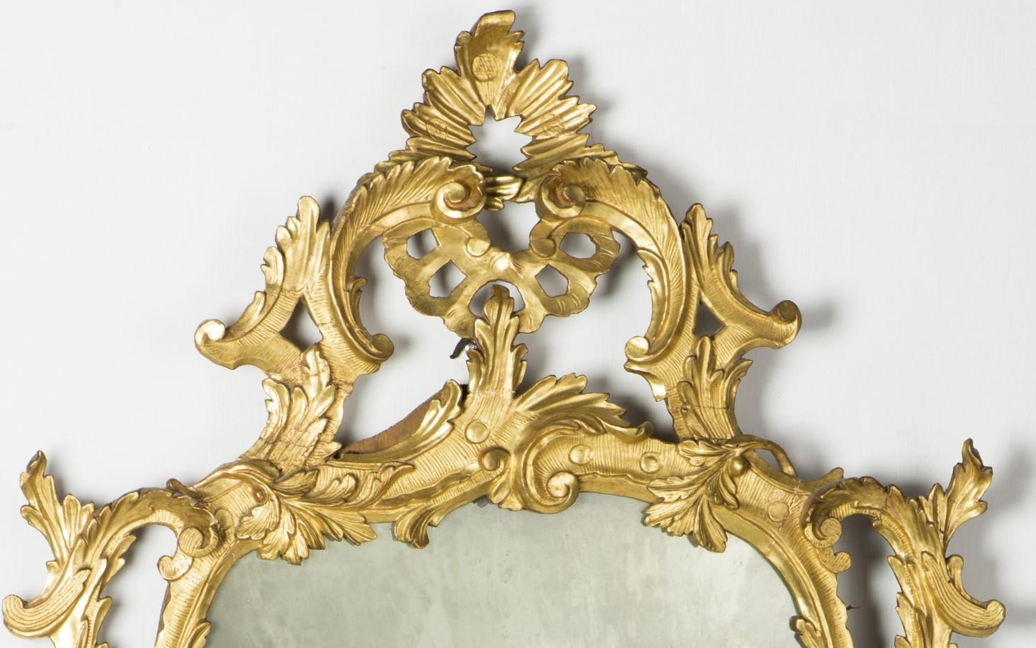 Pair of 18th Century Walnut Louis XV Venetian Mirrors 3