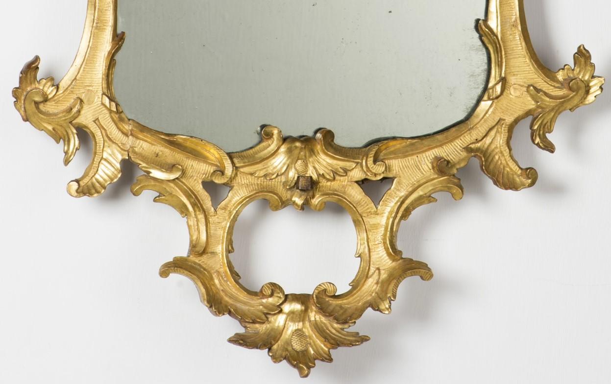 Mid-18th Century Pair of 18th Century Walnut Louis XV Venetian Mirrors