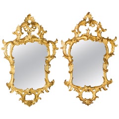 Pair of 18th Century Walnut Louis XV Venetian Mirrors