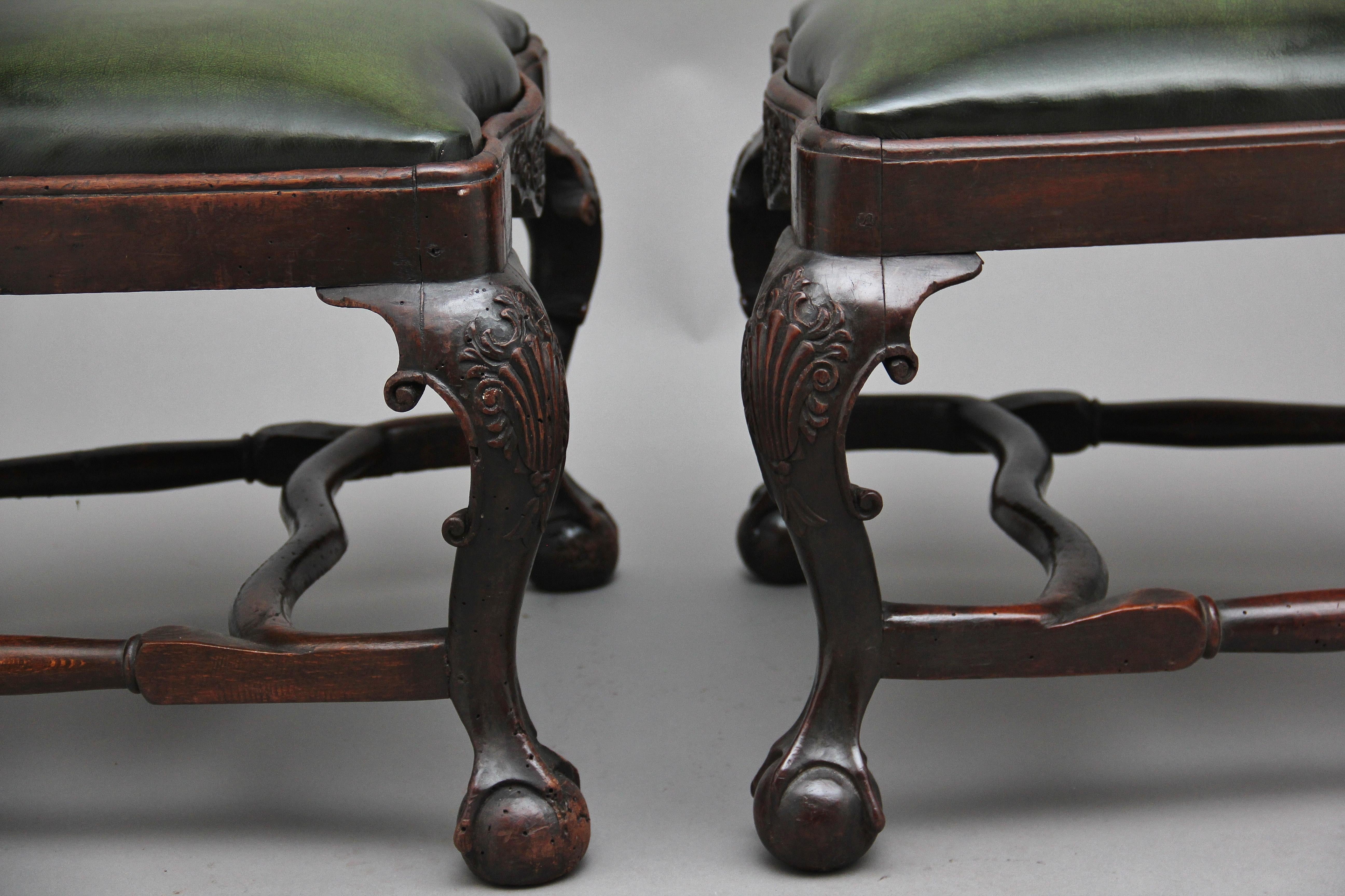 Pair of 18th Century Walnut Portuguese Chairs 3