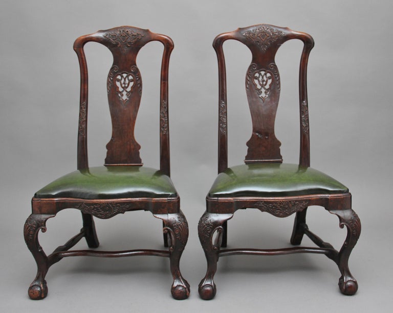 Pair of 18th Century Walnut Portuguese Chairs at 1stDibs walnut in