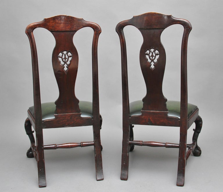 Pair of 18th Century Walnut Portuguese Chairs at 1stDibs walnut in